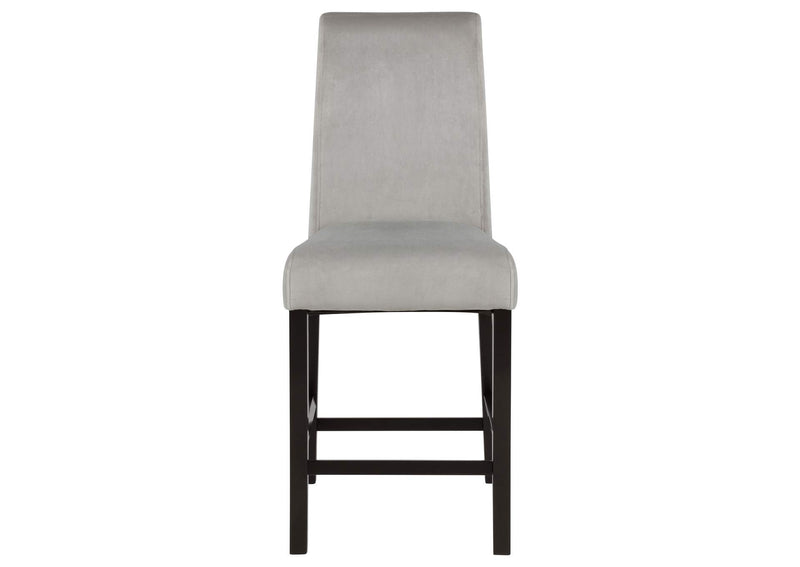 102069GRY Stanton Velvet Upholstered Counter Chair Grey (Set of 2)