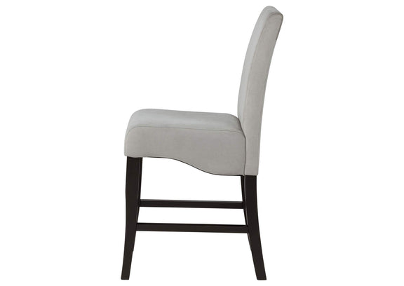 102069GRY Stanton Velvet Upholstered Counter Chair Grey (Set of 2)