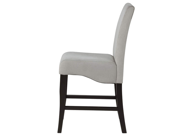 102069GRY Stanton Velvet Upholstered Counter Chair Grey (Set of 2)