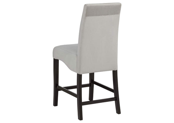 102069GRY Stanton Velvet Upholstered Counter Chair Grey (Set of 2)