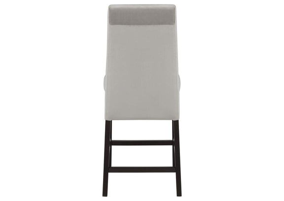 102069GRY Stanton Velvet Upholstered Counter Chair Grey (Set of 2)