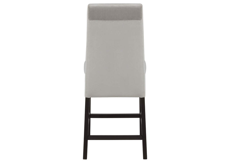 102069GRY Stanton Velvet Upholstered Counter Chair Grey (Set of 2)