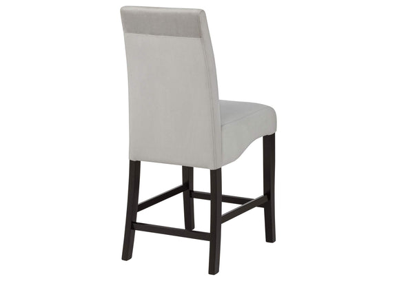 102069GRY Stanton Velvet Upholstered Counter Chair Grey (Set of 2)
