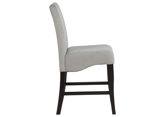 102069GRY Stanton Velvet Upholstered Counter Chair Grey (Set of 2)