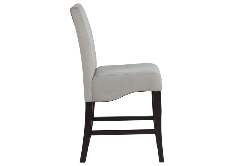 102069GRY Stanton Velvet Upholstered Counter Chair Grey (Set of 2)