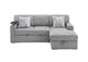 U0214-GREY-LS_W_PULL_OUT_BED_AND_1_PIL U0214 GREY LOVESEAT WITH PULL OUT SOFA BED AND 1 PILLOW