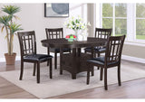 Lavon 5-piece Oval Extension Leaf Dining Set Espresso