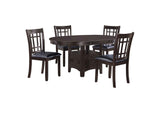 102671-S5 Lavon 5-piece Oval Extension Leaf Dining Set Espresso