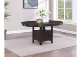 102671 Lavon Oval 60-inch Wood Extension Leaf Dining Table Espresso