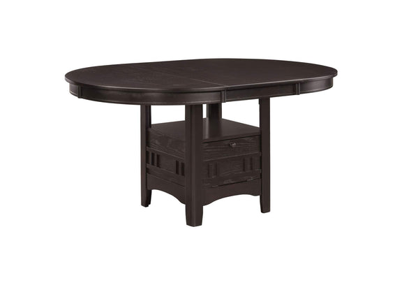 102671 Lavon Oval 60-inch Wood Extension Leaf Dining Table Espresso