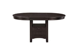 102671 Lavon Oval 60-inch Wood Extension Leaf Dining Table Espresso