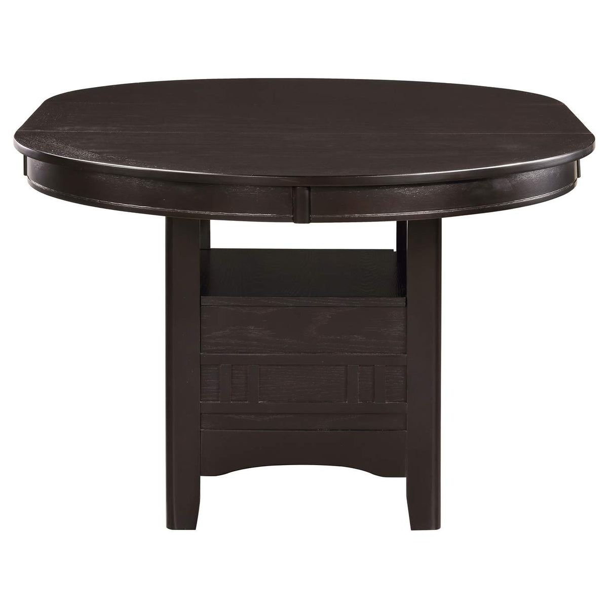 102671 Lavon Oval 60-inch Wood Extension Leaf Dining Table Espresso