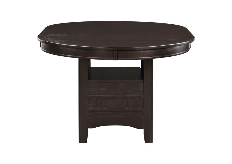 102671 Lavon Oval 60-inch Wood Extension Leaf Dining Table Espresso