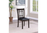 102672 Lavon Wood Dining Side Chair Black and Espresso (Set of 2)