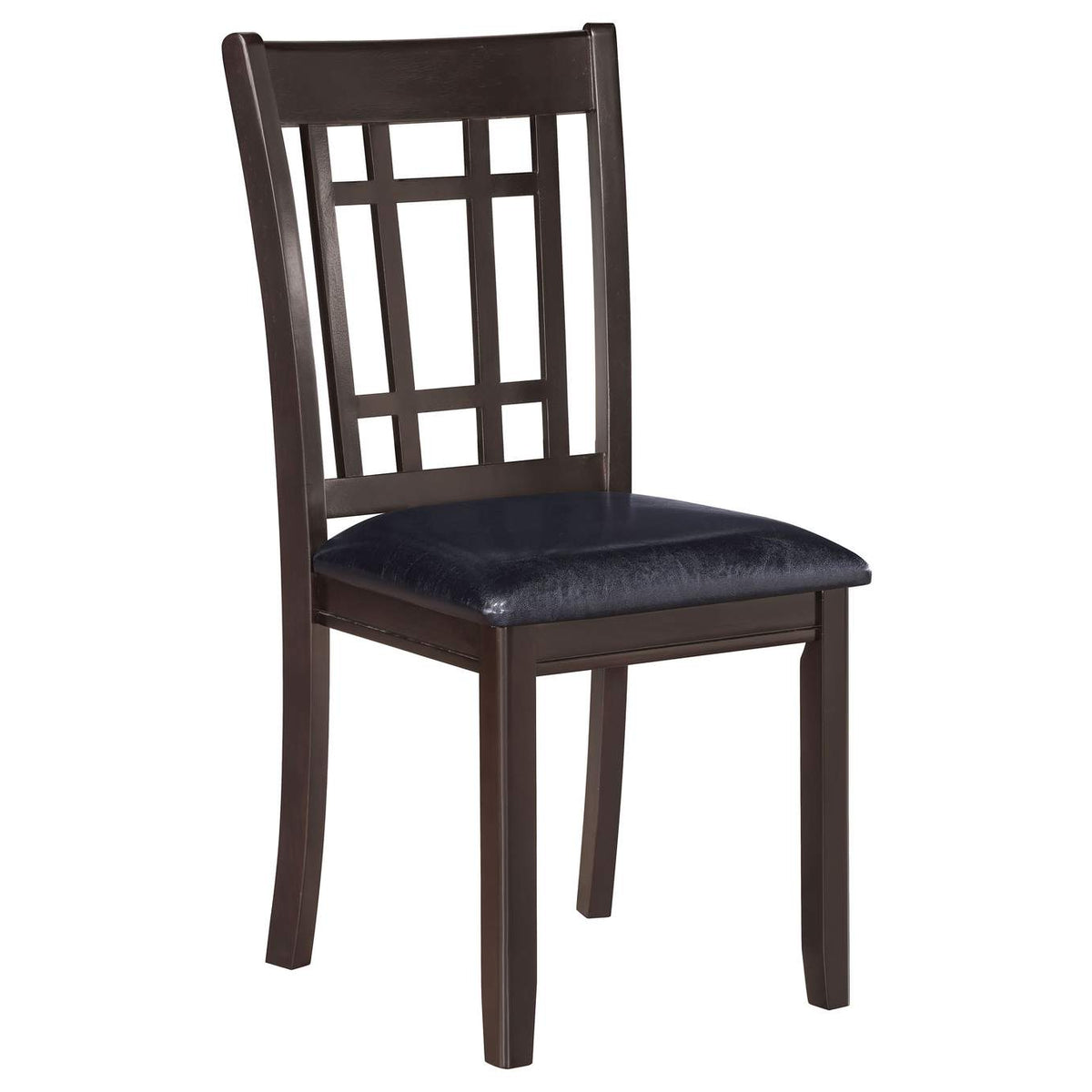 102672 Lavon Wood Dining Side Chair Black and Espresso (Set of 2)