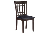 102672 Lavon Wood Dining Side Chair Black and Espresso (Set of 2)