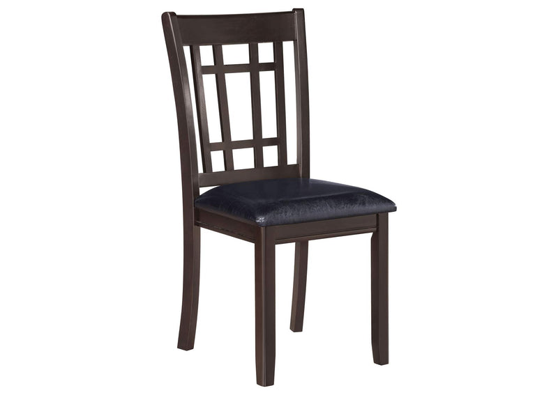 102672 Lavon Wood Dining Side Chair Black and Espresso (Set of 2)