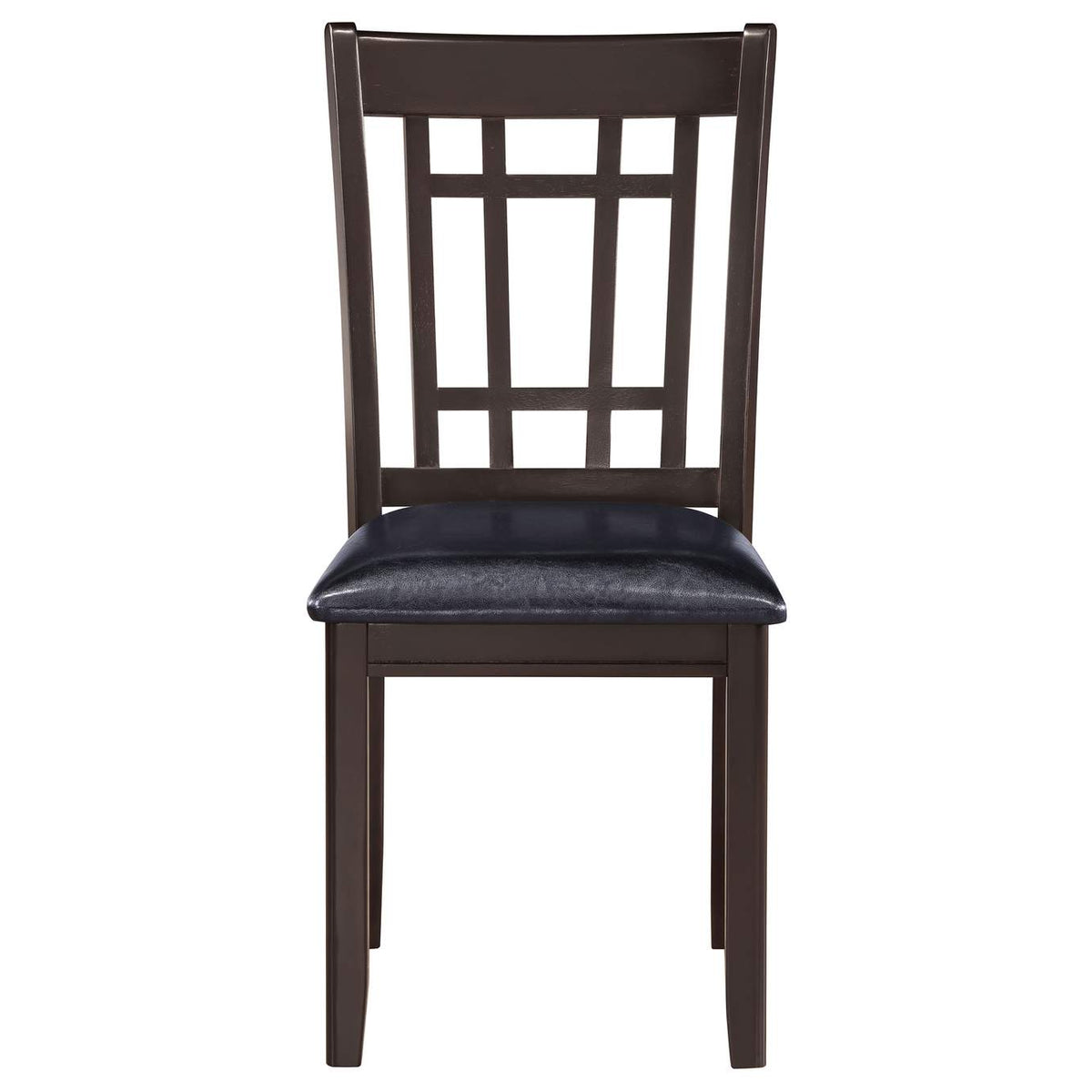 102672 Lavon Wood Dining Side Chair Black and Espresso (Set of 2)