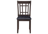 102672 Lavon Wood Dining Side Chair Black and Espresso (Set of 2)