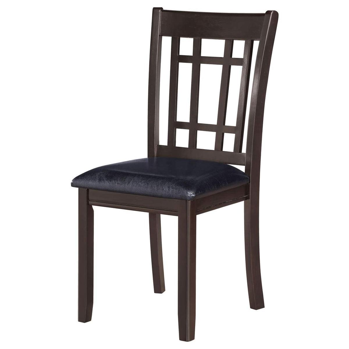 102672 Lavon Wood Dining Side Chair Black and Espresso (Set of 2)