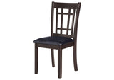102672 Lavon Wood Dining Side Chair Black and Espresso (Set of 2)