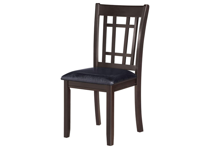 102672 Lavon Wood Dining Side Chair Black and Espresso (Set of 2)