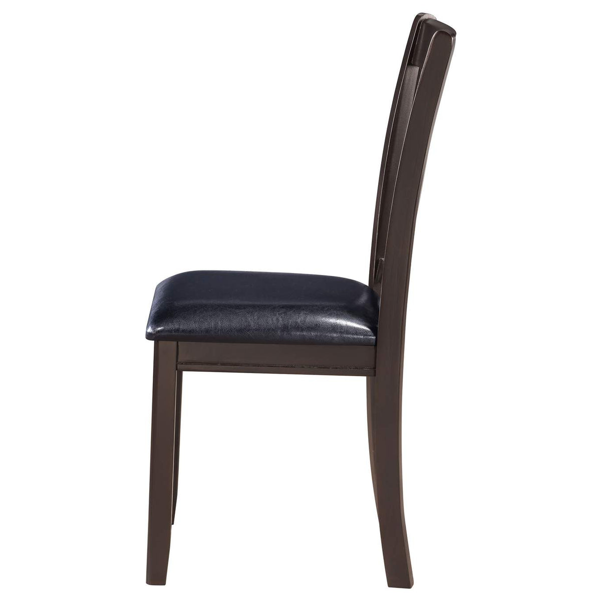 102672 Lavon Wood Dining Side Chair Black and Espresso (Set of 2)