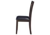 102672 Lavon Wood Dining Side Chair Black and Espresso (Set of 2)