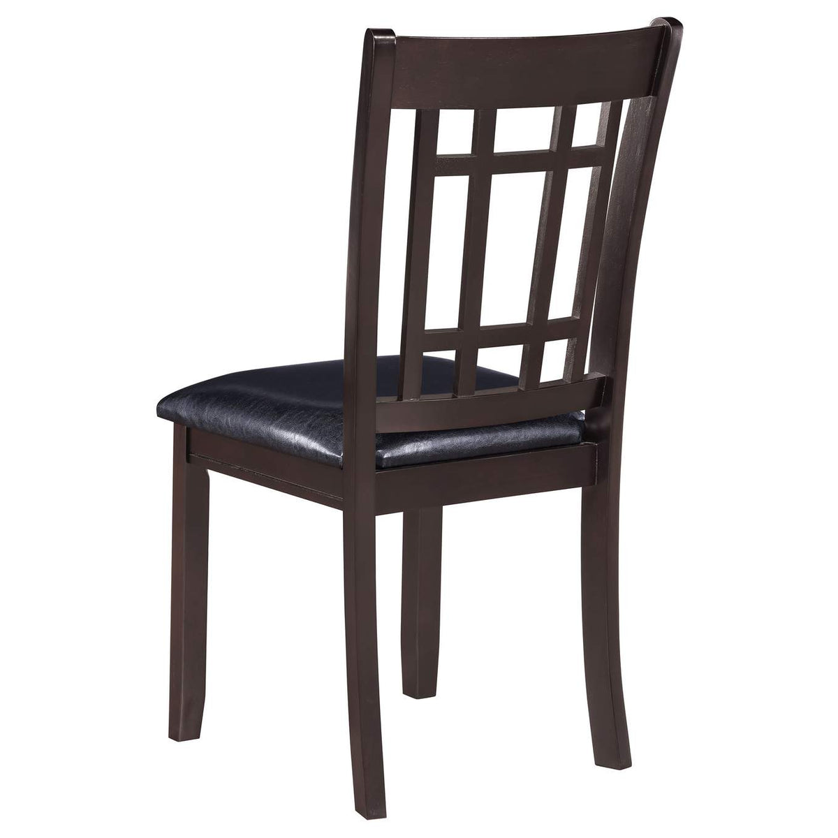 102672 Lavon Wood Dining Side Chair Black and Espresso (Set of 2)
