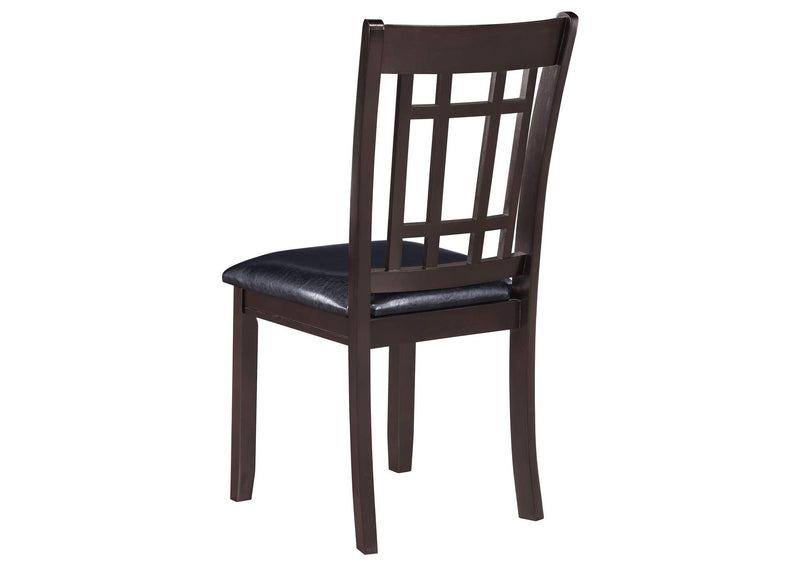 102672 Lavon Wood Dining Side Chair Black and Espresso (Set of 2)