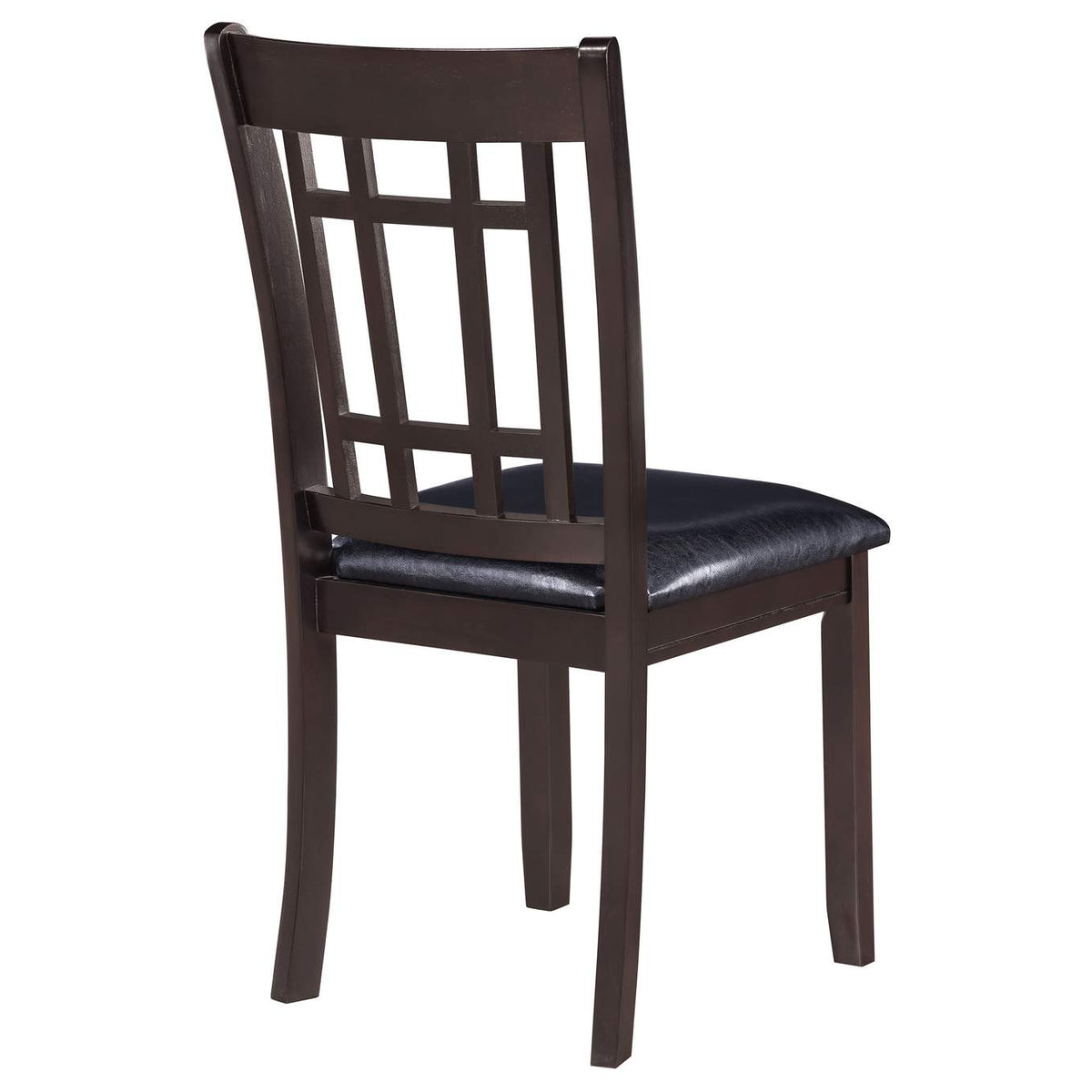 102672 Lavon Wood Dining Side Chair Black and Espresso (Set of 2)