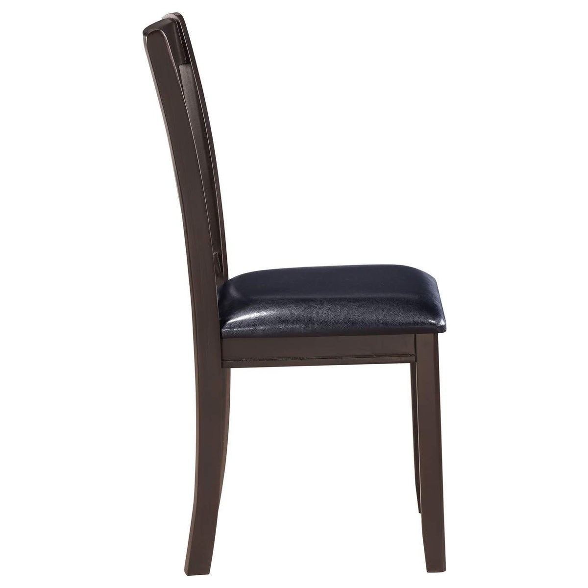 102672 Lavon Wood Dining Side Chair Black and Espresso (Set of 2)