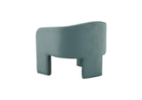 TOV-S44184 Marla Sea Blue Velvet Accent Chair
