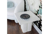 TOV-OC44165 Kayla White Concrete Side Table