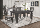 Dalila 5-piece Rectangular Dining Table Set Dark Grey
