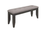 102721GRY-S6 Dalila 6-piece Rectangular Dining Table Set Dark Grey