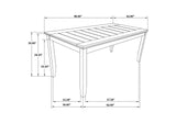 102721GRY-S6 Dalila 6-piece Rectangular Dining Table Set Dark Grey