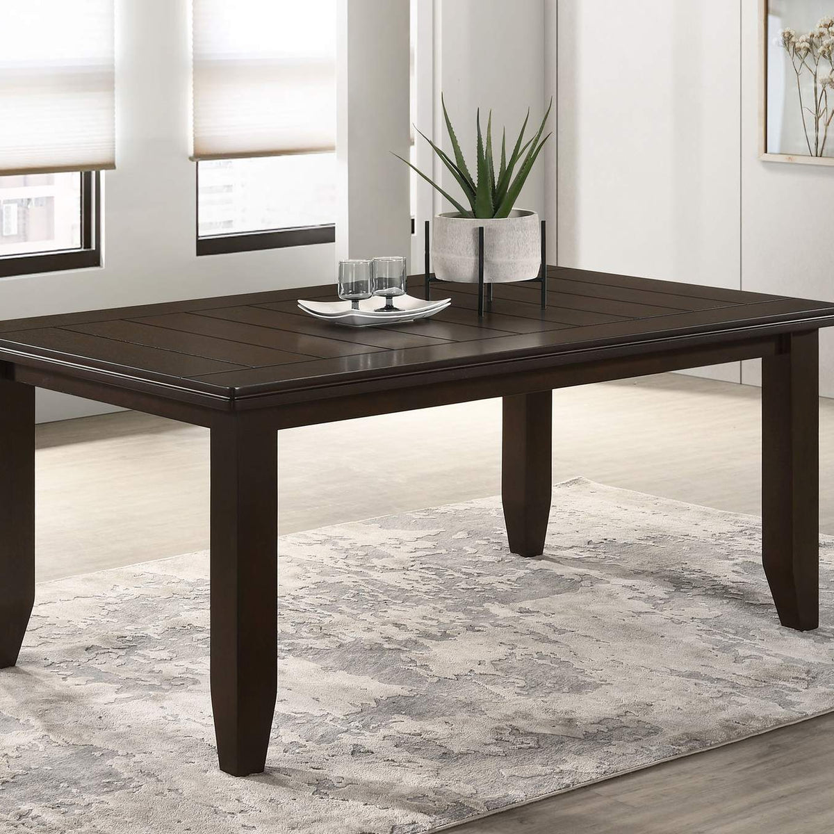 102721 Dalila Rectangular 66-inch Wood Dining Table Cappuccino