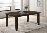 102721 Dalila Rectangular 66-inch Wood Dining Table Cappuccino