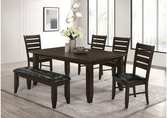 102721 Dalila Rectangular 66-inch Wood Dining Table Cappuccino