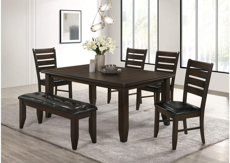 102721 Dalila Rectangular 66-inch Wood Dining Table Cappuccino