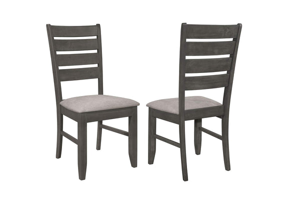 102722GRY Dalila Wood Dining Side Chair Dark Grey (Set of 2)