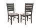 102722GRY Dalila Wood Dining Side Chair Dark Grey (Set of 2)