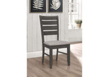 102722GRY Dalila Wood Dining Side Chair Dark Grey (Set of 2)
