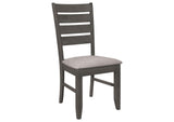 102722GRY Dalila Wood Dining Side Chair Dark Grey (Set of 2)