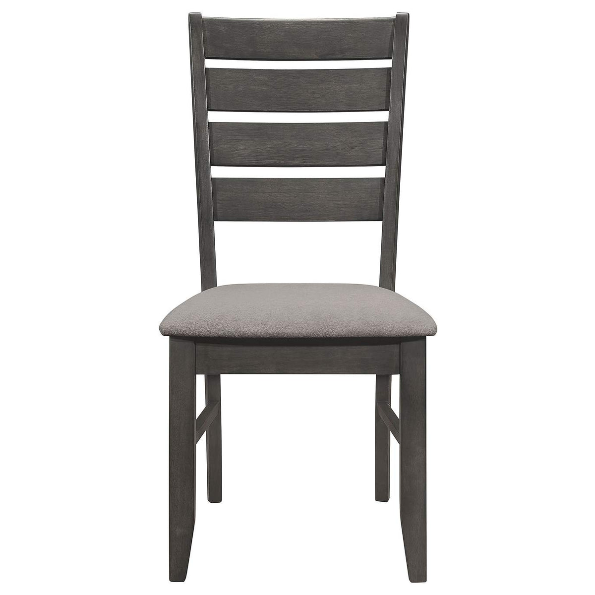 102722GRY Dalila Wood Dining Side Chair Dark Grey (Set of 2)