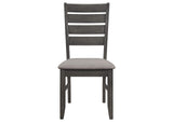 102722GRY Dalila Wood Dining Side Chair Dark Grey (Set of 2)
