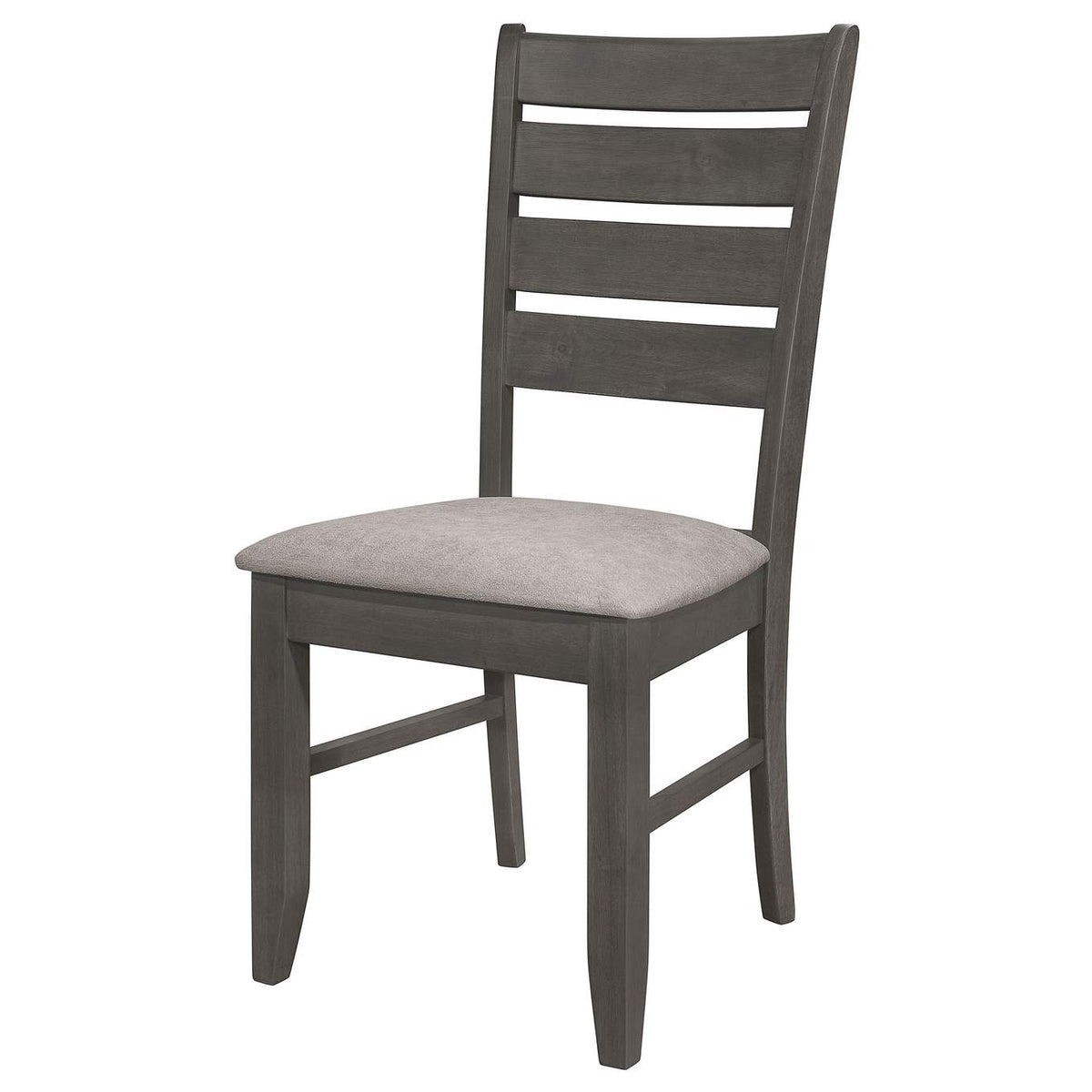 102722GRY Dalila Wood Dining Side Chair Dark Grey (Set of 2)