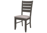 102722GRY Dalila Wood Dining Side Chair Dark Grey (Set of 2)