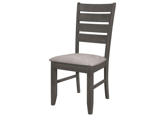 102722GRY Dalila Wood Dining Side Chair Dark Grey (Set of 2)